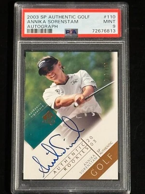 2003 SP Authentic Golf Autograph #110 Annika Sorenstam RC /799 PSA MINT 9 - Image 1 of 2