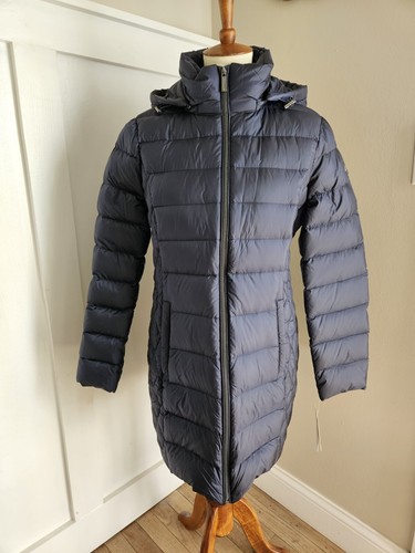 MICHAEL KORS Cappotto donna trapuntato piumino imbottito con cappuccio taglia:S Admiral Blu