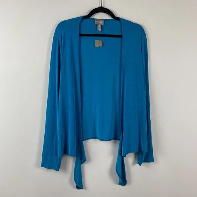 Chicos Travelers Tie Up Jacket Size 3 US XL Slinky Knit Stretch - Image 1 of 4