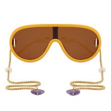 Armless Chain Temple Sunglasses Tangy Shields + Chains And Purple hearts
