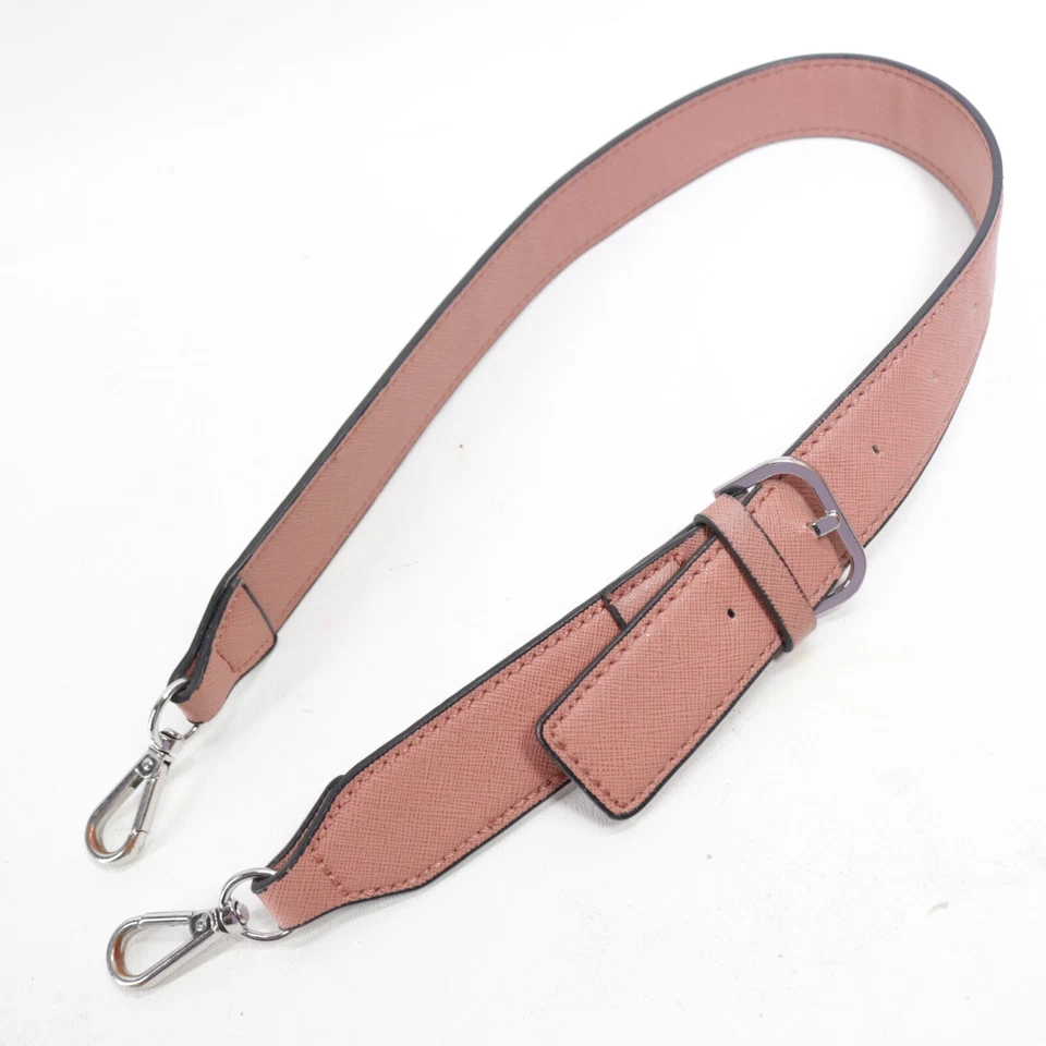 Cartera Bolso de Mano Correa de Repuesto Rosa Imitación Cuero Tono Dorado Hebilla 28” Ajustable Foto 1 de 4