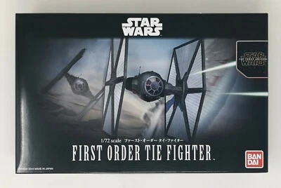 STAR WARS FIRST ORDER TIE FIGHTER BANDAI 1/72 PLASTIC MODEL KIT NEW 2015 - Image 1 of 4