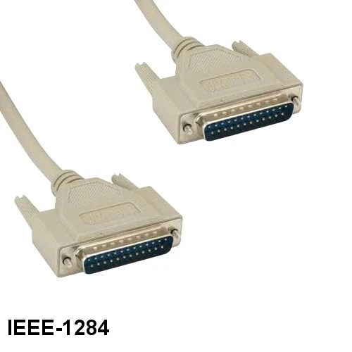 10x 25ft IEEE-1284 DB25 25 Pin Cable Male 28AWG Parallel Printer Bi-Direction - Image 1 of 1
