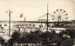 Daytona FL Vergnügungspark Fahrten Echtfoto Postkarte - Bild 1 von 2