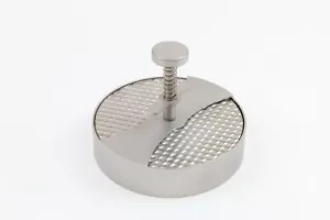 Burgerpresse Hackfleischformer Patty Maker Edelstahl Ø 160 mm Strukturblech - Bild 1 von 8