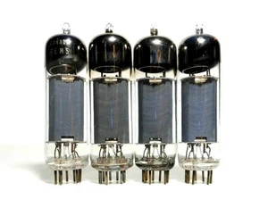 QUAD 6EM5 Amplifier Tubes GE Canada Test NOS Beam Power Output Pentodes -USED - Imagen 1 de 1