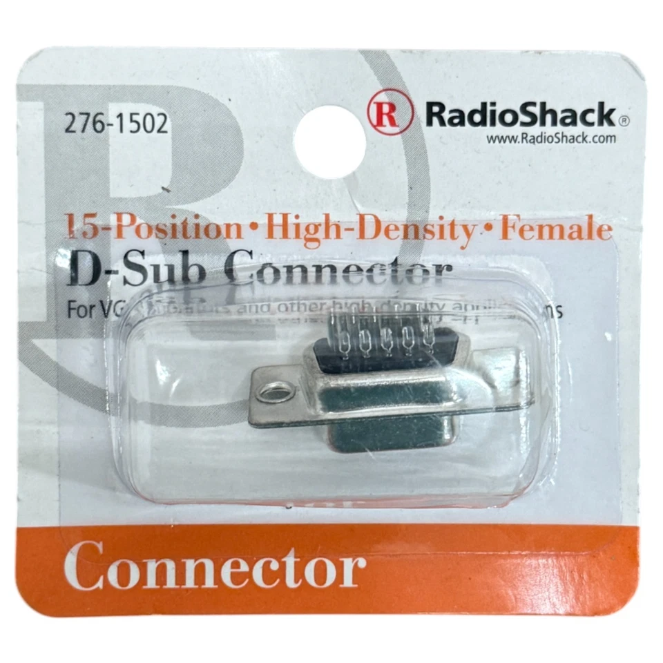Radioshack 15 Position·Female D-Sub Connector High Density No. 276-1502 - NEW - Image 1 of 2