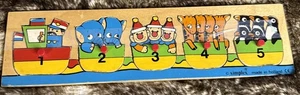 Vintage Simplex 1950 Retro Era Counting Puzzle Made In Holland . Nursery , Etc - Picture 1 of 3