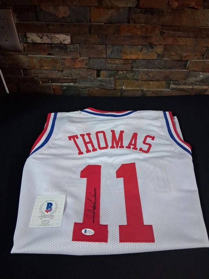 CAMISETA BAS BECKETT de lostroit pistons nba all star firmada por isiah thomas Foto 1 de 4