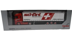 Herpa 945172 1:87- Renault T 2/3-achs Gardinenplanen-SZ " Spedition Schöni CH " - Bild 1 von 2
