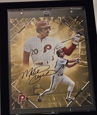 2025 Under Wraps Fanatics Emanate Майк Шмидт ЗОЛОТИСТЫЙ с автографом 36/50 Phillies HOF - Изображение 1 из 2
