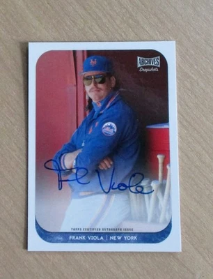 2018 Topps Archives Snapshots Frank Viola autógrafo automático Foto 1 de 2