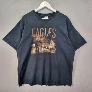 Eagles T-Shirt Mens XL Extra Large Black Gildan Long Road Out Of Eden Tour 2009 - Picture 1 of 12