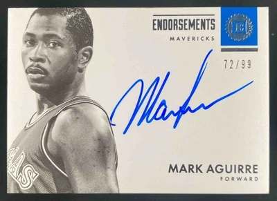Mark Aguirre 2017-18 Panini Encased Endorsements Auto /99 #E-MAG Mavericks - Image 1 of 4