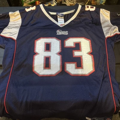 Camiseta deportiva Wes Welker #83 New England Patriots Reebok On Field azul juvenil XL 18-20 Foto 1 de 4