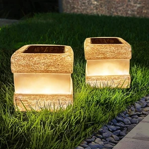 2 Pack Solar Garden Lights, Fake Rock Lights for Outdoor Pathway Yard, Solar ... - Picture 1 of 7
