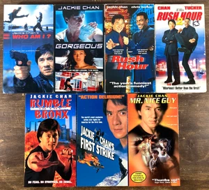 Jackie Chan Lot 7 VHS Tapes Rush Hour First Strike Rumble in the Bronx Kung Fu - Picture 1 of 7
