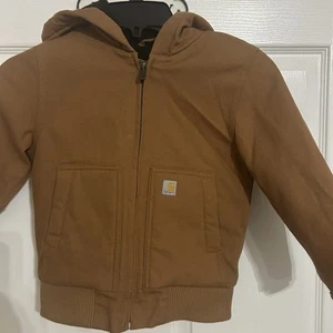 Carhartt Boys Hooded Insulated Active Jac Sz 4T - Picture 1 of 10