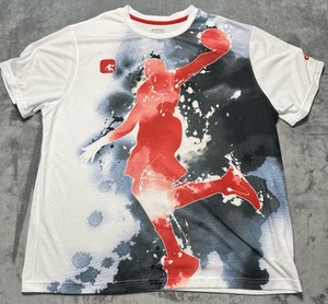 AND1 Basketball T-Shirt 3XL White Dunk Graphic Splatter Streetball Jersey Tee - Bild 1 von 4
