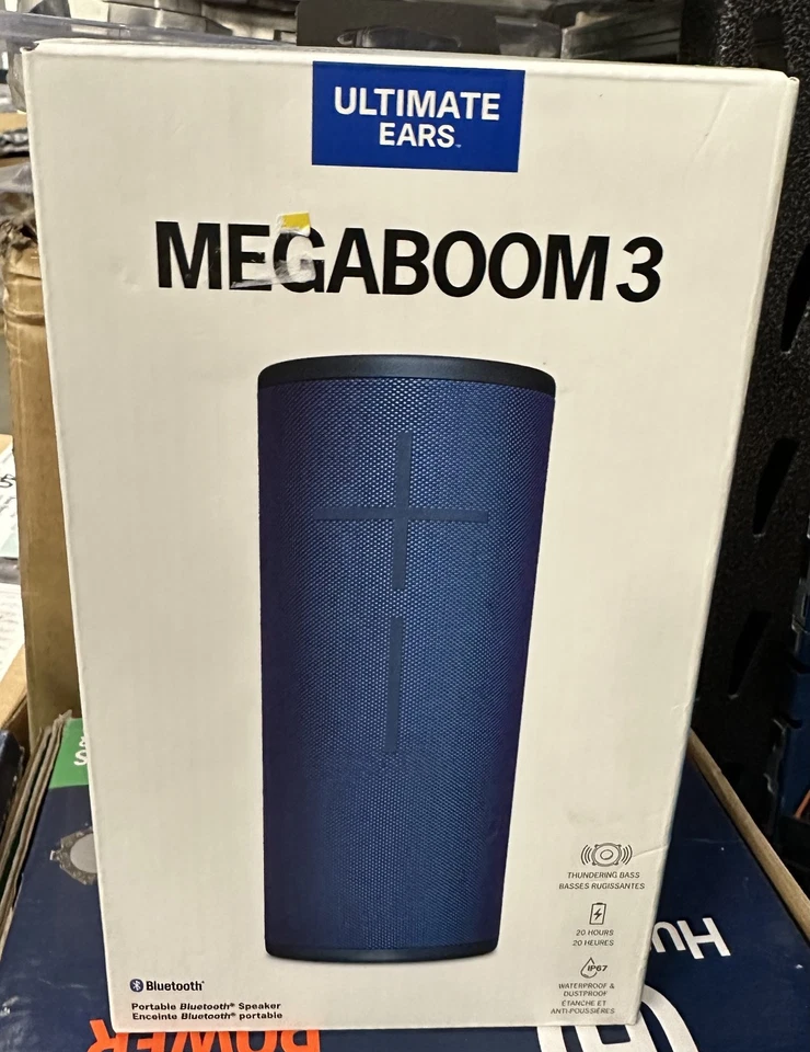 Altavoz Portátil Ultimate Ears MEGABOOM 3 Bluetooth Impermeable Azul ¡NUEVO! Foto 1 de 1