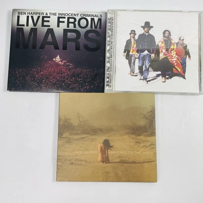 Lot of 3 Ben Harper CDs Live From Mars Diamonds On The Inside Burn To Shine Foto 1 de 4