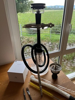 Goat Hookah - The Goat Mini Silver + Quasar Raas Kopf - Shisha Wasserpfeife - Bild 1 von 4