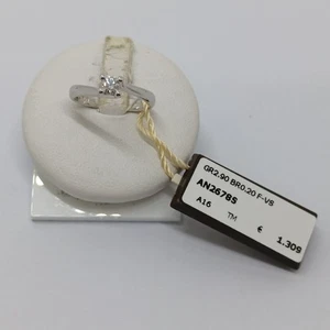 ARMONIE GIOIELLI ANELLO SOLITARIO IN ORO 18KT E DIAMANTE NATURALE 0.20 ct (0463) - Foto 1 di 15