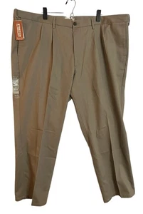 Neu mit Etikett Dockers Anzughose Herren 48 x 30 charakteristisch khaki Big & Tall plissiert klassisch - Bild 1 von 7