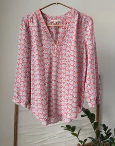 Women's REBECCA TAYLOR Silk Floral Pullover Blouse Shirt Top Size 2 - Picture 1 of 4