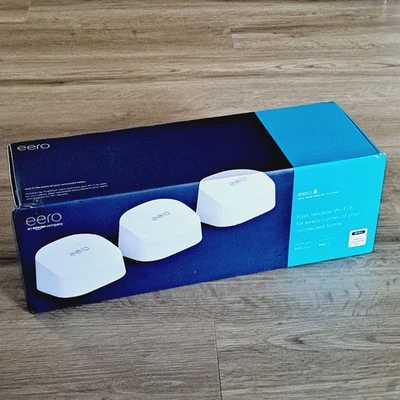 AMAZON EERO 6 DUAL BAND MESH WI-FI SYSTEM (1 x N010001 + 2 x Q010001) PACK OF 3 - Image 1 of 4
