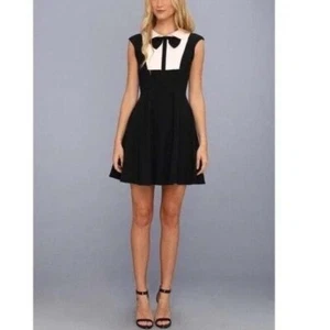 Vestido Ted Baker Nitcha Cuello Lazo en Negro Talla Grande / 4 - Imagen 1 de 10