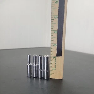 4pc Proto 1/4" Drive Deep Socket 3/8" 5/16" 1/4" 3/16" SAE USA 6 Point - Picture 1 of 12