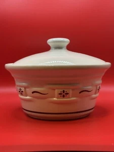 Longaberger Pottery #32425 Traditional Red Sm Covered Baking w/Lid Dish NIB USA - Picture 1 of 7
