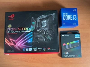 Z490 Strix F Gaming + i3 10100F + 2x8GB Tough Ram 4400Mhz - Picture 1 of 5