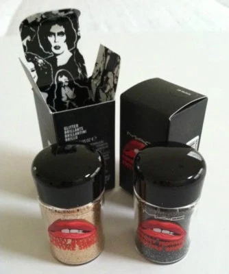 Mac Cosmetics Rocky Horror Picture Show Brillo Lote De 2 Negro Dorado Nuevo En Caja Foto 1 de 4