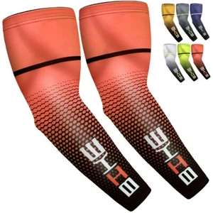 UV Sun Protection Cooling Compression Sleeves Arm Sleeves Men Women Cycling - Picture 1 of 6
