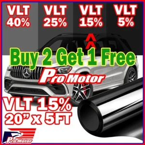 Uncut Window Tint Film Roll 15% VLT 20" 60" 5 Feet Office Auto Commercial Home - Bild 1 von 7
