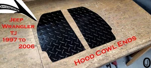 Se adapta a Jeep Wrangler TJ Aluminio Recubierto de Polvo PLACA DIAMANTE 2 piezas CAPUCHA EXTREMOS - Imagen 1 de 6