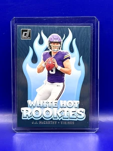 JJ MCCARTHY 2024 Donruss White Hot Rookies RC #WH1 Minnesota Vikings - Picture 1 of 2