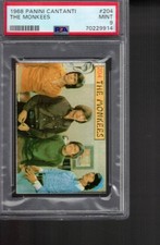 #204  the  MONKEYS    1968 PANINI CANTANTI sticker  PSA 9 pop 2  0 higher