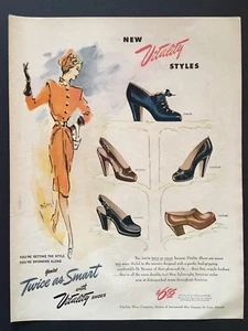 1946 Vitality Shoes Ad You’re Twice as Smart with Vitality Shoes - Picture 1 of 1