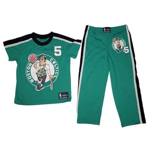 UNK Celtics boys pajamas size XS/4 green t shirt & pants NBA basketball Garnett - Picture 1 of 12