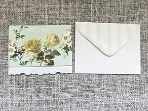Carol Wilson Rose Garden Thank You Blank 8 Cards Roses Flower Made USA Green - Picture 1 of 4