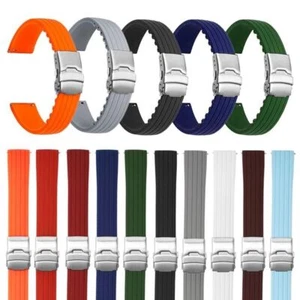 Silicone Watch Strap for Blancpain FIFTY FATHOMS SCUBA for Swatch Rubber Band - Picture 1 of 32