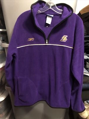Reebok Mujer Lakers 1/4 Cremallera Jersey Polar Sudadera Talla Grande Foto 1 de 4