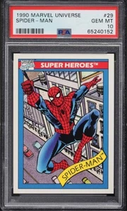 1990 Impel Marvel Universe Card # 29 Spider-Man PSA 10 GEM MINT - Picture 1 of 2