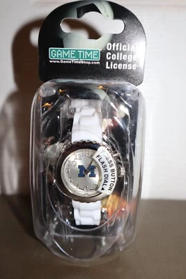 NUEVO - Reloj College Michigan Wolverines Unisex Blanco Tiempo de Juego Correas Ajustables Foto 1 de 4