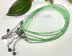 Wholesale Lot 6 Pcs 2mm Natural Chrysoprase Anklets Crystal Healing Energy - Picture 1 of 4