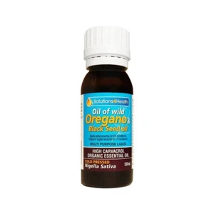 NEW Solutions 4 Health Oil of Wild Oregano & Black Seed Oil 50ml - Picture 1 of 1