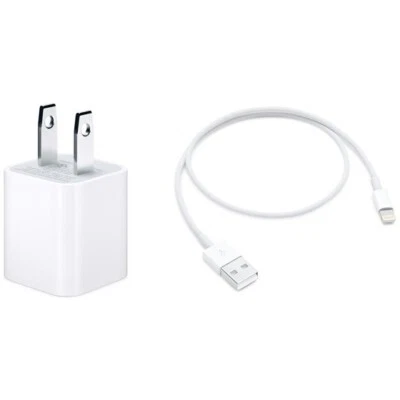 Genuine Apple 5W Charger & Lightning Cable – iPhone/iPad Compatible - Image 1 of 4